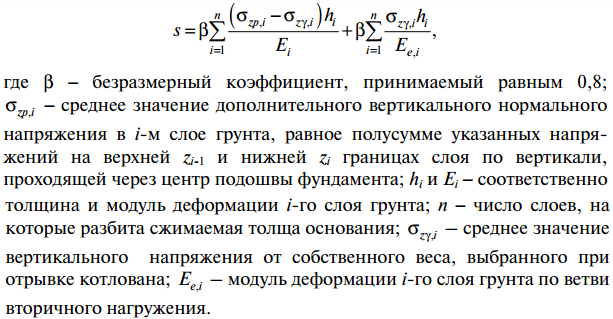 Определение осадки свайного фундамента методом послойного суммирования. Порядок расчета. - student2.ru