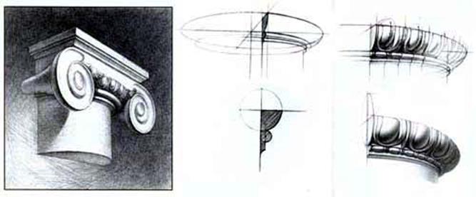 Рисование ионической капителиа - student2.ru