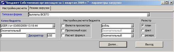 Ручной ввод показателей бюджетов - student2.ru