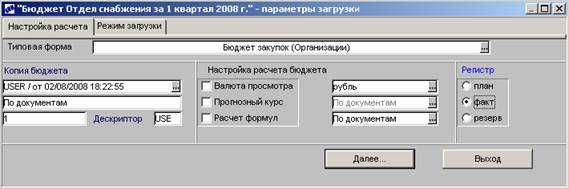 Ручной ввод показателей бюджетов - student2.ru