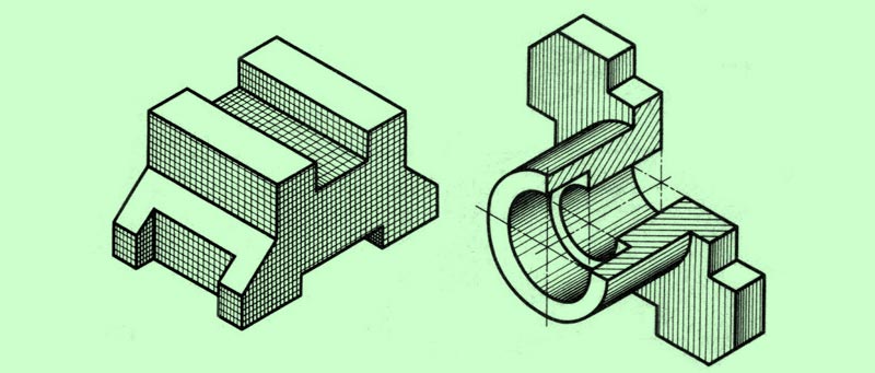 Аксонометрические проекции. Чертеж дает точное представление о форме и размерах предмета - student2.ru