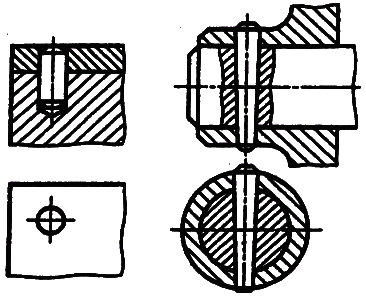 Изображения упрощенные и условные крепежных деталей в соединениях - student2.ru