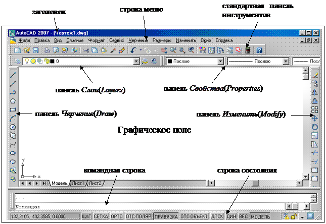 Пользовательский интерфейс AutoCAD - student2.ru