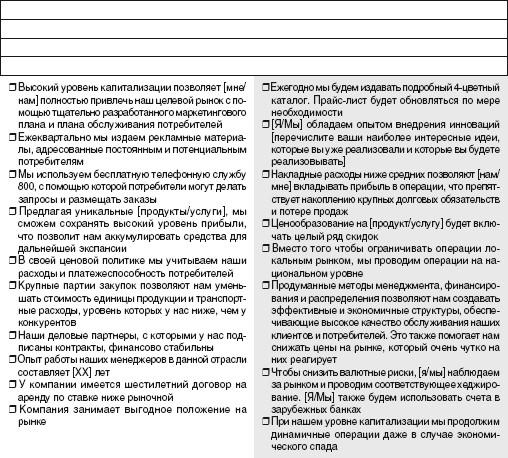 Конкурентное преимущество. Мозговой штурм - student2.ru