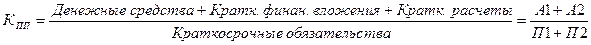 Оценка ликвидности баланса - student2.ru