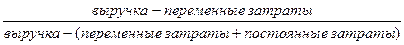 Расчёт точки самоокупаемости и запаса финансовой прочности - student2.ru