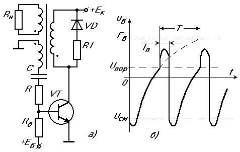 Транзисторный ключ с трансформатором в цепи коллектора - student2.ru