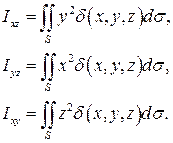 Двойной интеграл позволяет вычислить массу, координаты центра тяжести, статичные моменты первого и второго порядка плоской пластинки, начиненной веществом. - student2.ru