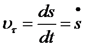 Скорость точки при естественном способе описания движения - student2.ru