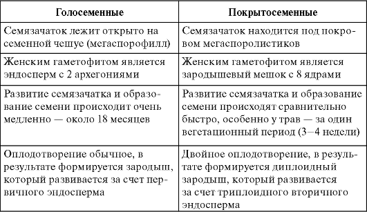 Сходство и отличие голосеменных от высших споровых растений. - student2.ru
