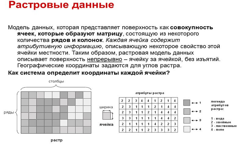 Данные пространственные и описательные (табличные) - student2.ru