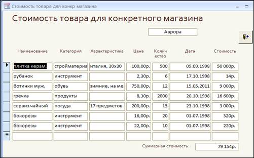 формы для просмотра в выбором - student2.ru