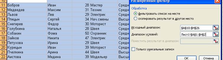 функции для работы со списками - student2.ru