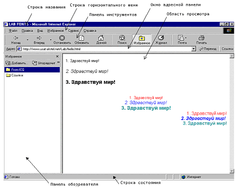 Графический интерфейс браузера Internet Explorer 5 - student2.ru