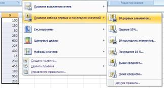 Интерфейс Excel 2007 Проверка вводимых данных. Условное форматирование - student2.ru