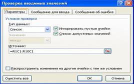 Интерфейс Excel 2007 Проверка вводимых данных. Условное форматирование - student2.ru