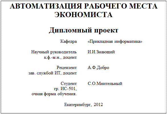 Обоснование экономической эффективности проекта - student2.ru