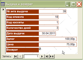 Описание предметной области. Разрабатываемая база данных состоит из 5 таблиц: "Выдача и возврат" - student2.ru