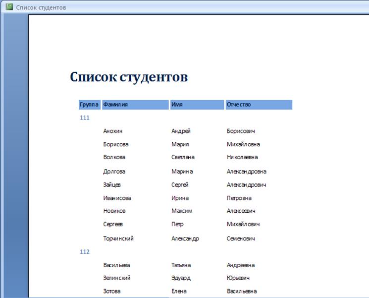 Создание объекта Форма с помощью Мастера создания форм. - student2.ru