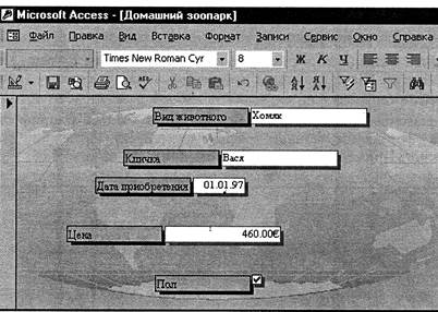 Создать таблицу и формы в режиме конструктора - student2.ru