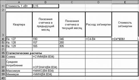 Ссылки. Встроенные функции Microsoft Excel 2003 - student2.ru