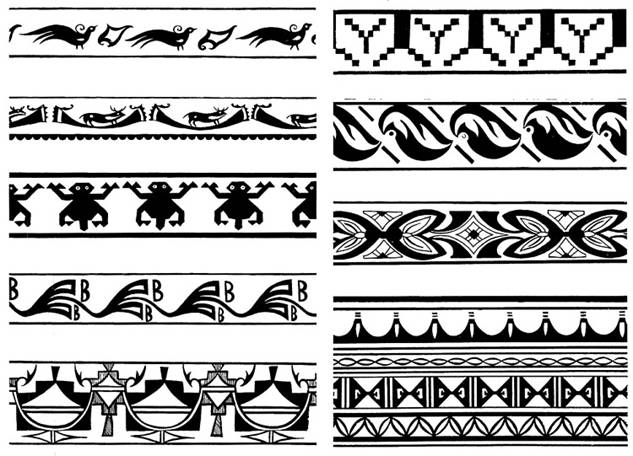 Перуанские рисунки людей и животных на бумаге и тканях. - student2.ru