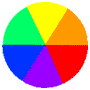 Составные цвета: зеленый, оранжевый и фиолетовый - student2.ru