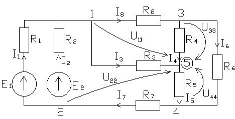 Розрахунок струмів методом вузлових напруг - student2.ru