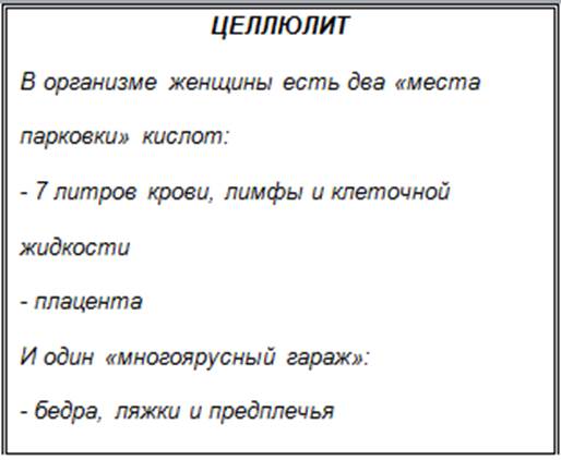 Целлюлит с точки зрения кислотно-щелочной теории - student2.ru