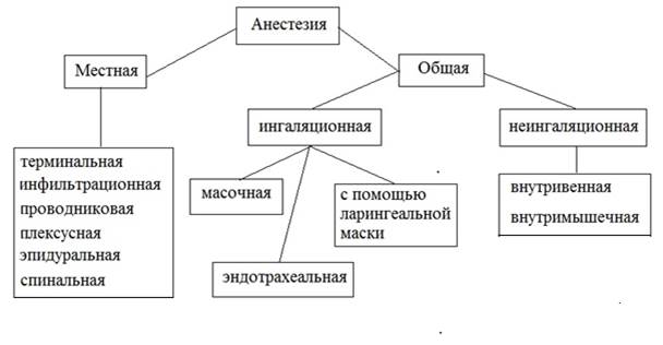 Классификация методов анестезии - student2.ru