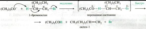 Механизм реакции бимолекулярного элиминирования - student2.ru