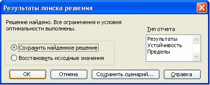 Параметры средства Поиск решения - student2.ru