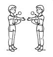Упражнения с маленьким мячом - student2.ru