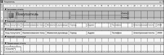 Тема 9. Проектирование выходных документов с помощью отчетов - student2.ru