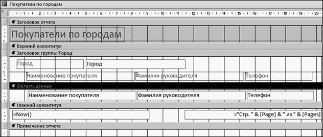 Тема 9. Проектирование выходных документов с помощью отчетов - student2.ru