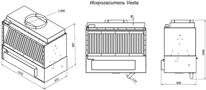 Установка фильтра – искрогасителя на открытый мангал VEGA. - student2.ru