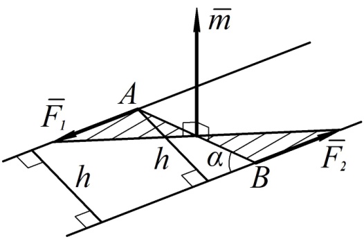 Алгебраический момент силы относительно точки - student2.ru