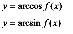 Арксинус, арккосинус, арктангенс, арккотангенс. - student2.ru