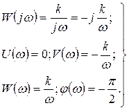 Частотные характеристики интегрирующего звена - student2.ru