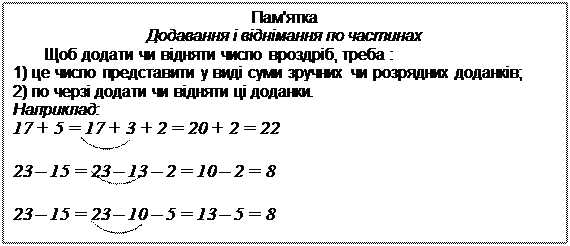 Додавання і віднімання в межах 100. - student2.ru