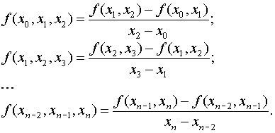 Интерполяционная формула Ньютона - student2.ru