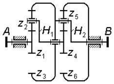 Кинематика рядного зубчатого механизма. - student2.ru