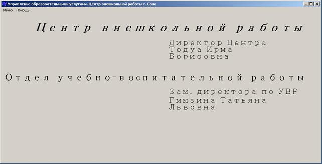 МОУ ДОД «Центр внешкольной работы г. Сочи» - student2.ru