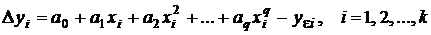 Оценивание коэффициентов аппроксимирующих полиномов - student2.ru