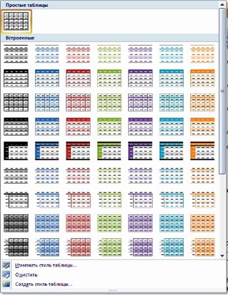 Оформление таблиц Word 2007 - student2.ru