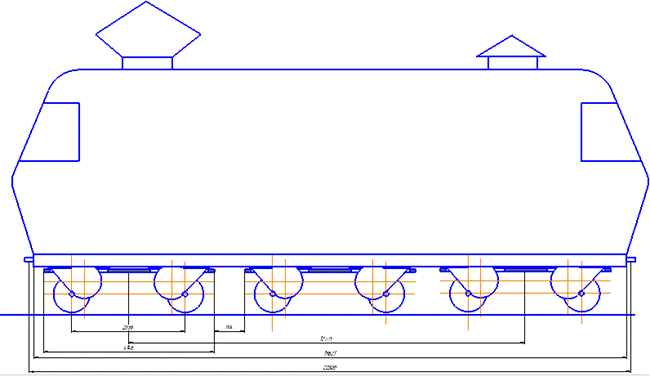 Определение размеров тележки электровоза - student2.ru