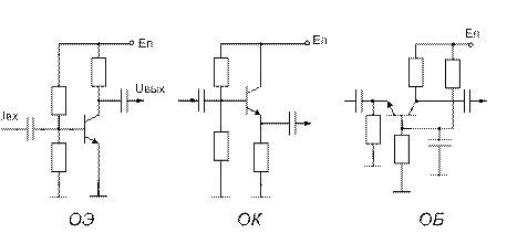Основные схемы включения транзисторов в усилителях - student2.ru