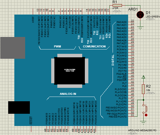 Отладочная платформа Arduino Mega 2560 - student2.ru