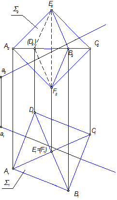 Примеры решения 1 ГПЗ в случае, когда обе пересекающиеся фигуры - непроецирующие (3 алгоритм) - student2.ru