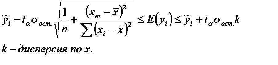 Прогнозирование.Доверительный интервал прогноза. - student2.ru